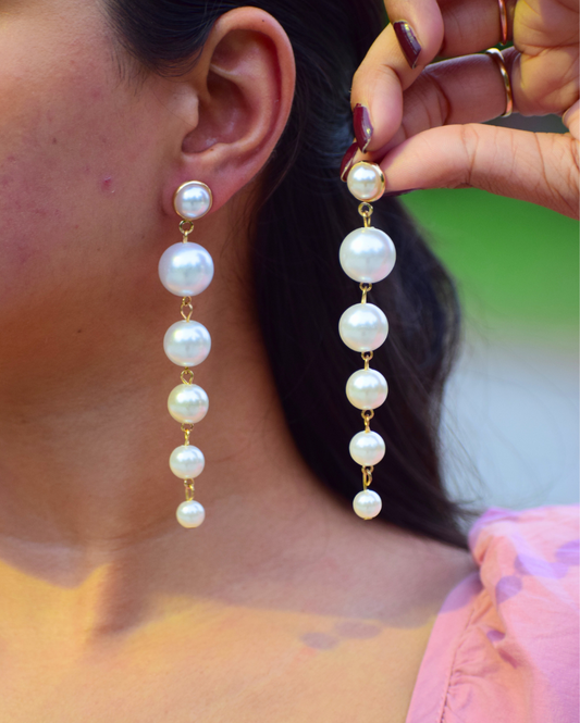 The Elegant Pearl Danglers