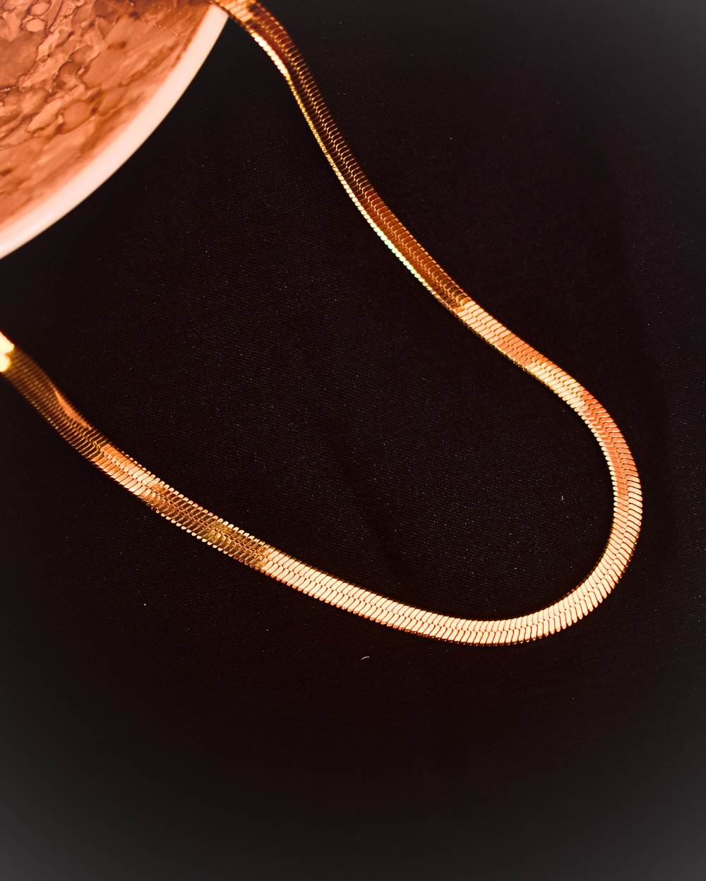 18K Gold Tone Radiant Serpent Chain