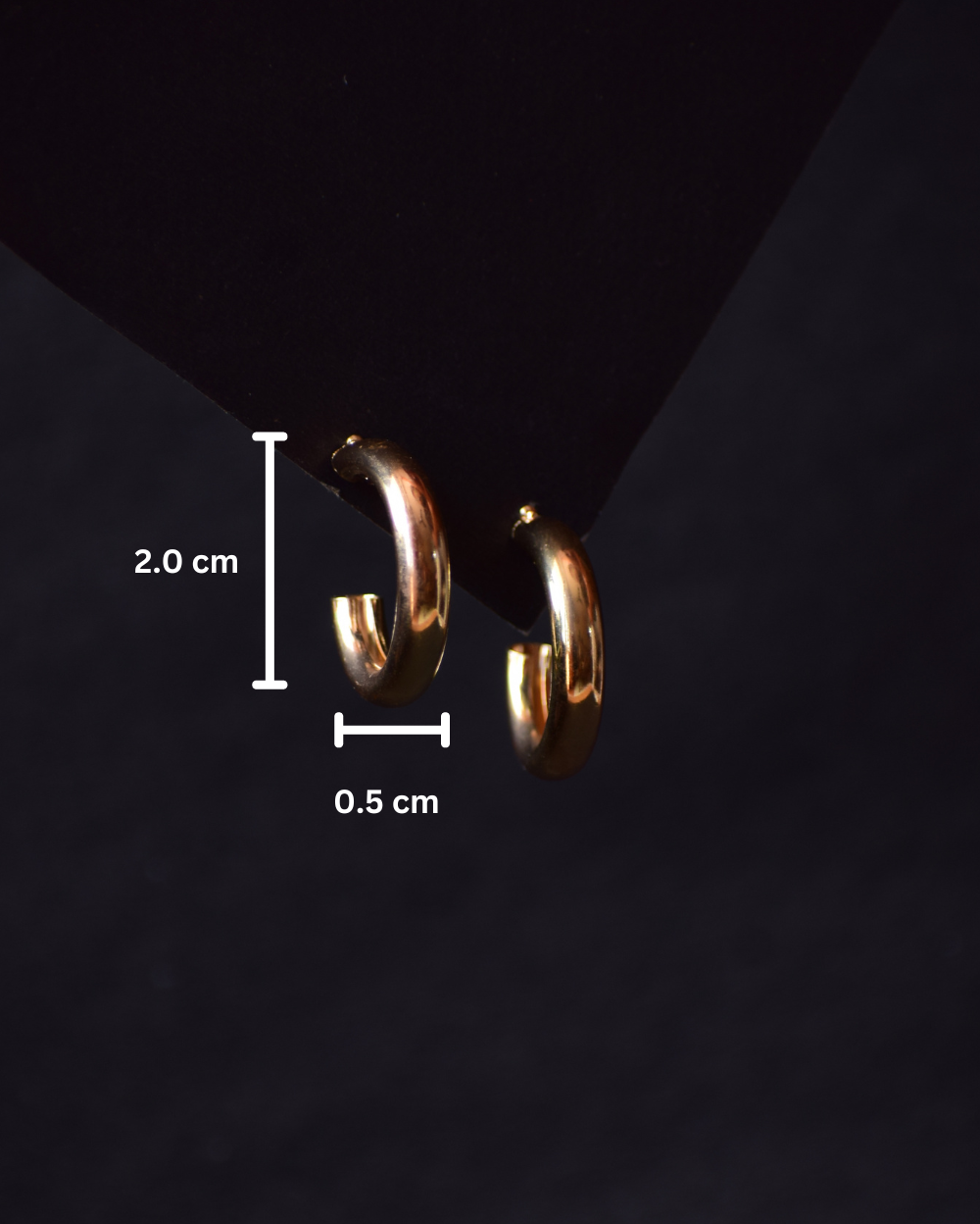 Jewel Space Gold Plated Geometric Half Hoop Earrings